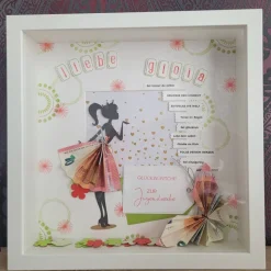 3D Bilderrahmen als Geldgeschenk zur Jugendweihe oder auch zum Geburtstag möglich