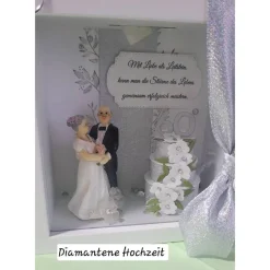3D Bilderrahmen als Geldgeschenk für Hochzeitstage, Silberne/Goldene/Diamantene Hochzeit