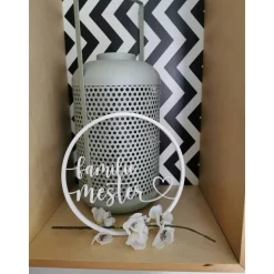 3D Deko Ring individualisierbar mit 2 Namen oder Familie, Mr & Mrs ideal für Hochzeit, Taufe, Einzug, Umzug, Dekoration