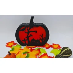 3D Druck | Halloween Kürbis Beleuchtet | Halloween Dekoartikel | Halloween 3D Druck | LED Kerze Beleuchtet | Lichtbild |