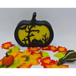 3D Druck | Halloween Kürbis Beleuchtet | Halloween Dekoartikel | Halloween 3D Druck | LED Kerze Beleuchtet | Lichtbild |