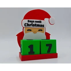 3D Druck | Weihnachtsmann | Countdown Kalender | Tage bis Weihnachten | Days until Christmas | Weihnachtszahlen | Weihna