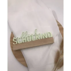 3D Druck „Endlich Schulkind“ – Einschulung Dekoration – Verschiedene Farben