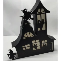 3D Druck Halloween Geisterhaus Deko mit Geistern , Hexe , Vogelscheuche