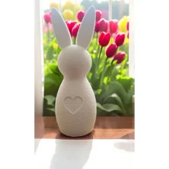 3D Druck Osterhasen Minis | Minimalistische Hasen Figuren Weiß | Nachhaltiges PLA | Skandi Osterdeko Set Bruchsicher |