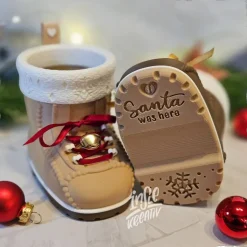 3D Druck Weihnachtsstiefel „Santa was here“ – Einzigartige Deko & Geschenkidee aus PLA