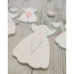 2D Engel mit Herz aus Raysin