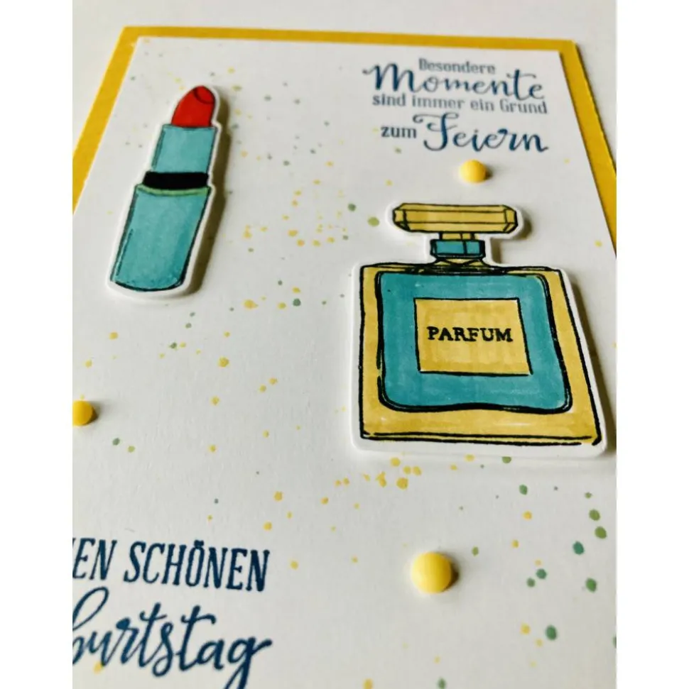 3D Geburtstagskarte Grußkarte für Frauen/Freundin handgefertigt Unikat