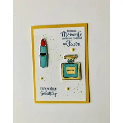 3D Geburtstagskarte Grußkarte für Frauen/Freundin handgefertigt Unikat