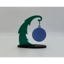 3D Gedruckter Gebogener Weihnachtsbaum mit Kugel | Viele Farben | Advent | Weihnachten | Tanne | Weihnachtskugel | Adven