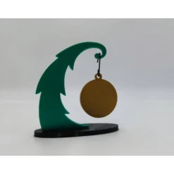 3D Gedruckter Gebogener Weihnachtsbaum mit Kugel | Viele Farben | Advent | Weihnachten | Tanne | Weihnachtskugel | Adven