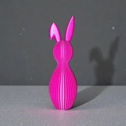 3D gedruckter Rillen Hase mit Knickohr – elegante Wohndeko in Wunschfarbe