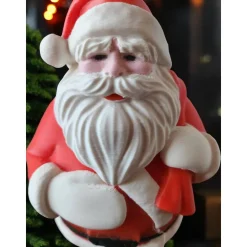 3D gedruckter Weihnachtsmann Figur mit Geschenksack | XL 17cm Nikolaus Deko | Nachhaltige PLA Weihnachtsdeko | Skandinav