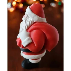 3D gedruckter Weihnachtsmann Figur mit Geschenksack | XL 17cm Nikolaus Deko | Nachhaltige PLA Weihnachtsdeko | Skandinav