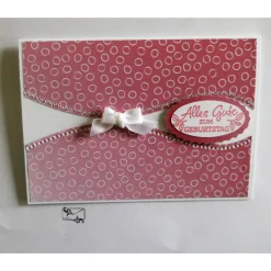 3D Glückwunschkarte zum Geburtstag Pastelltöne mit Grusstext Handgefertigt mit Stampin'Up Produkten Unikat