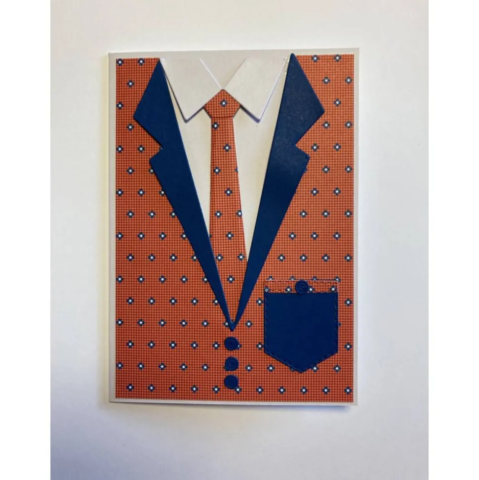 3D  Männerkarte Vatertag Geburtstag Kommunion Konfirmation Alle Anlässe Grau/Weiß/Rot Handarbeit Stampin' Unikat