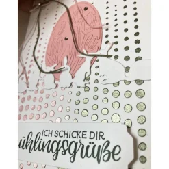 3-D Osterkarte "Ich schicke Dir Frühlingsgrüße " Umschlag Handarbeit  Stampin up