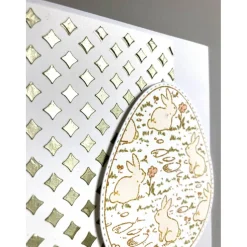 3-D Osterkarte Umschlag "Ein schönes Osterfest" Häschen Handarbeit