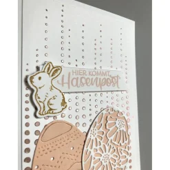 3-D Osterkarte Umschlag "Hier kommt Hasenpost" Handarbeit Stampin Up Unikat