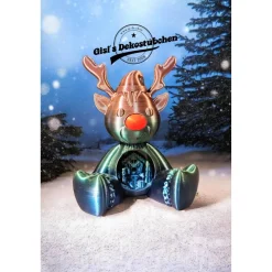 3D Rudolf mit der roten Nase
