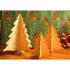 3D Tannenbaum Set aus Balsa-Holz – 3er-Set steckbare Weihnachtsbaum Deko, Laser Cut, skandinavisch