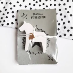 Dalapferd I Mitbringsel I Weihnachten I kleine Geschenke I Raysin I Verpackt I weißes Gießpulver I Reliefgießpulver