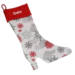 Damenstiefel Nikolausstiefel Schneeflocke mit Namen  - Nikolaussocke personalisiert Geschenk zum Nikolaus Advent