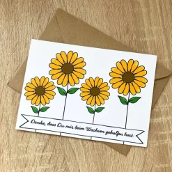 Danke, dass Du mir beim Wachsen geholfen hast Kart inkl. Umschlag