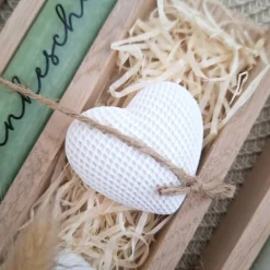 Danke Kerzenset kleines Dankeschön Danke für alles Geschenkset Dekoherz Kerzenhalter rund Stabkerze Schriftzug mit Holzb