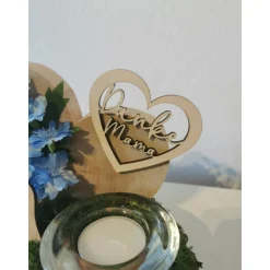 Danke Mama Herz Baumscheibe Mamageschenk Muttertag Teelichthalter