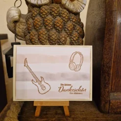Dankeschön - Musik - Gitarre - Kopfhöhrer - Danksagungskarte