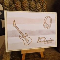 Dankeschön - Musik - Gitarre - Kopfhöhrer - Danksagungskarte