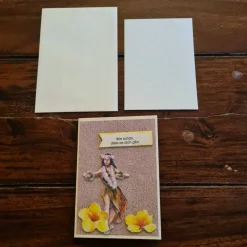 Danksagungskarte - Strand - Blüten - Sand