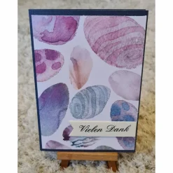 Danksagungskarte " Vielen Dank " bunte Steine