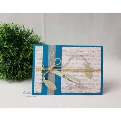 Danksagungskarte Dankeskarte Kommunion Konfirmation MAIGRÜN-TAUPE oder Wunschfarbe