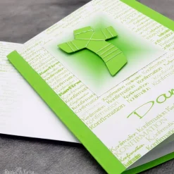 Danksagungskarte Konfirmation, Firmung oder Kommunion - Kreuz