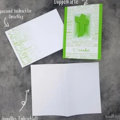 Danksagungskarte Konfirmation, Firmung oder Kommunion - Kreuz