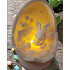 3D-Druck Osterlicht „Frohe Ostern“ – Magische LED Oster-Lampe