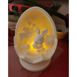 3D-Druck Osterlicht „Frohe Ostern“ – Magische LED Oster-Lampe