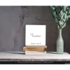 DEIN WUNSCHTEXT, Holzblock Holzschild, personalisierbare minimalistische Wanddeko zum Aufhängen oder Hinstellen