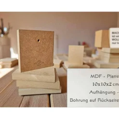 DEIN WUNSCHTEXT, Holzblock Holzschild, personalisierbare minimalistische Wanddeko zum Aufhängen oder Hinstellen