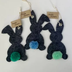 Deko Anhänger Hase blau/grün