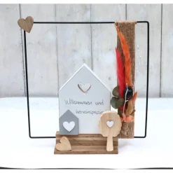 Deko Aufsteller Haus Tischdeko Deko für Eingangsbereich