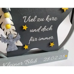 Deko für Sternenkinder | Holzstern für Sternenkind | Erinnerung an verstorbenes Kind | Andenken Fehlgeburt