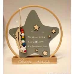 Deko für Sternenkinder | Holzstern für Sternenkind | Erinnerung an verstorbenes Kind | Andenken Fehlgeburt