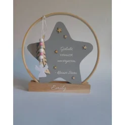 Deko für Sternenkinder | Holzstern für Sternenkind | Erinnerung an verstorbenes Kind | Andenken Fehlgeburt