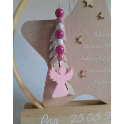 Deko für Sternenkinder | Holzstern für Sternenkind | Erinnerung an verstorbenes Kind | Andenken Fehlgeburt