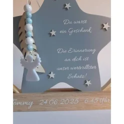 Deko für Sternenkinder | Holzstern für Sternenkind | Erinnerung an verstorbenes Kind | Andenken Fehlgeburt