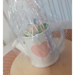 Deko Gießkanne | Keramik | Herz | Blumen | Osterei | Ostern | Frühling