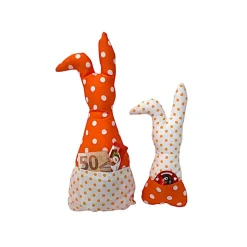 Deko Hasen im 2er Set, Oster Deko, Stoffhasen, Osterhasen mit Tasche